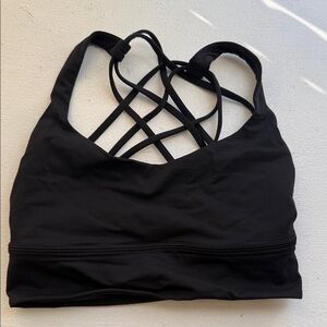 Black Strappy Sports Bra